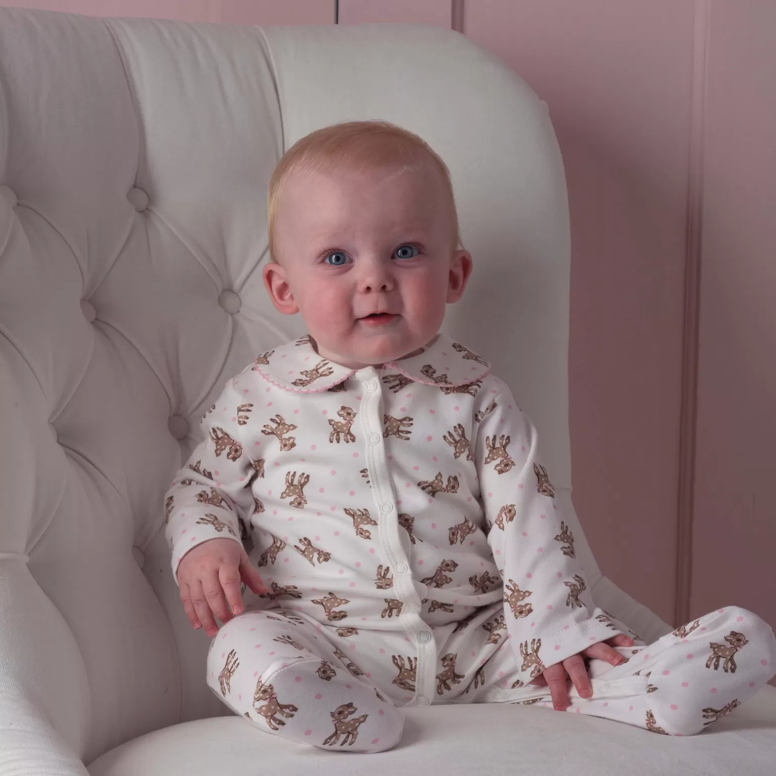 Rachel Riley Fawn Babygro | Baby Girl Babygros & Babysuits