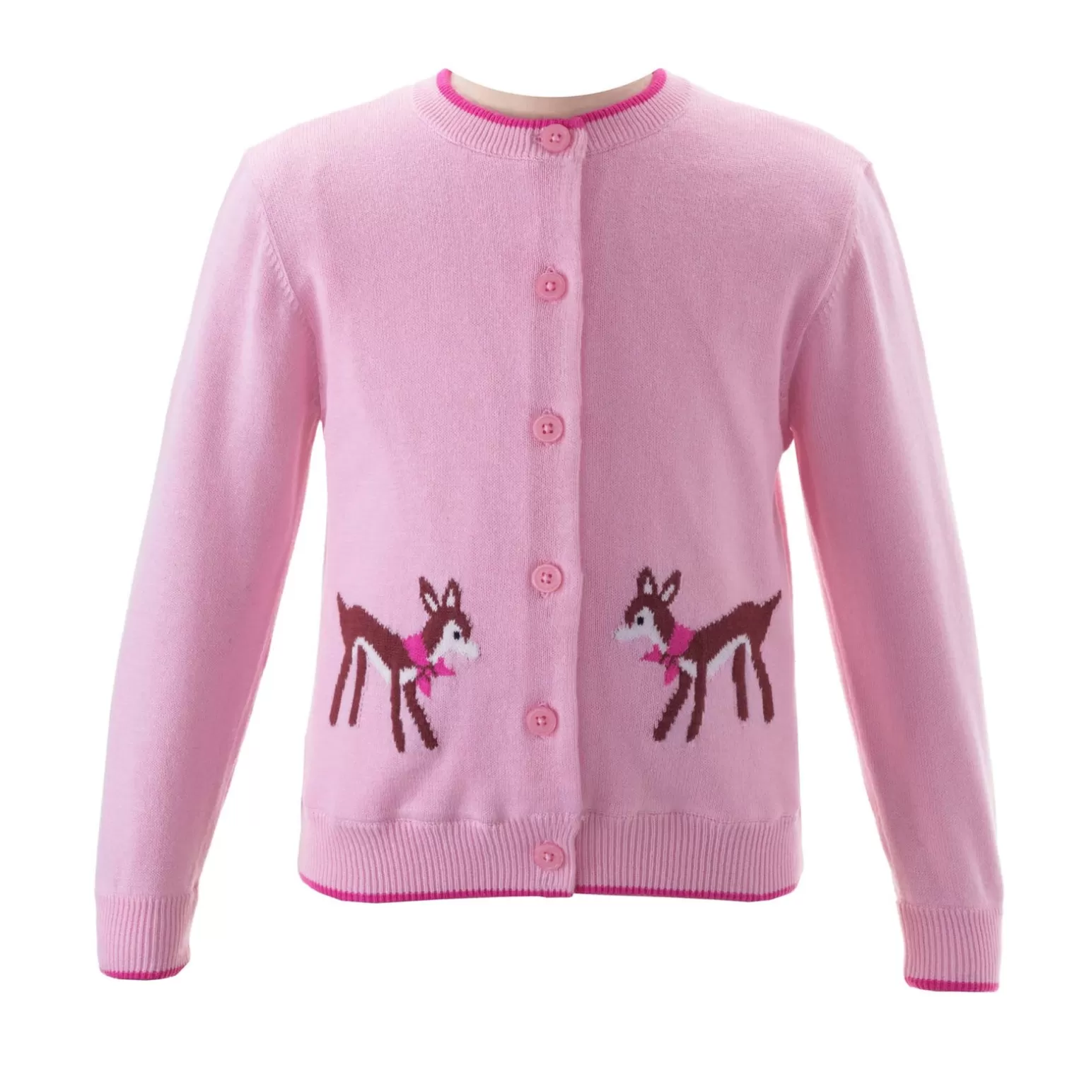 Rachel Riley Fawn Intarsia Cardigan | Girl Knitwear, Jackets & Coats