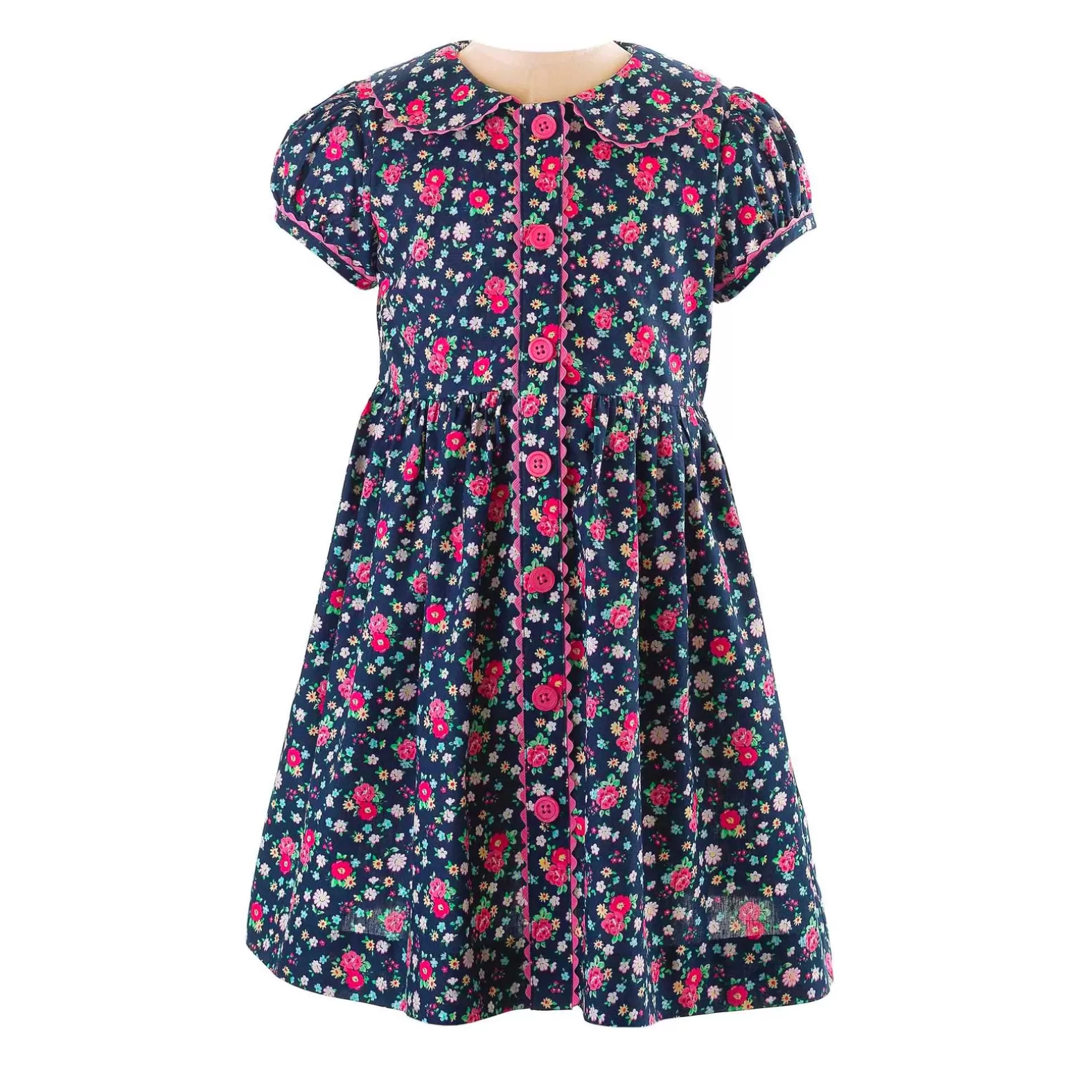 Rachel Riley Floral Button-Front Dress | Girl Dresses