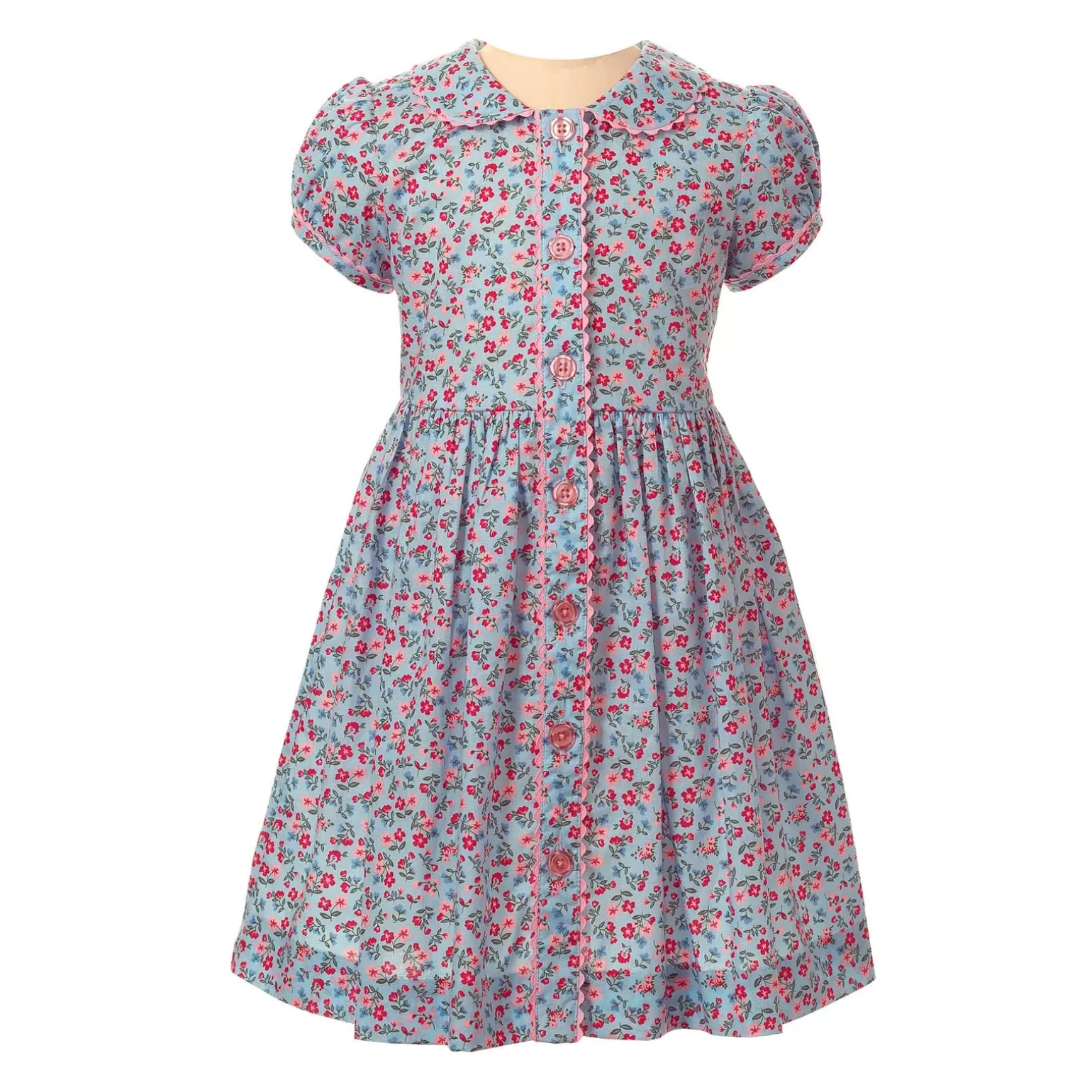 Rachel Riley Floral Button-Front Dress | Girl Dresses