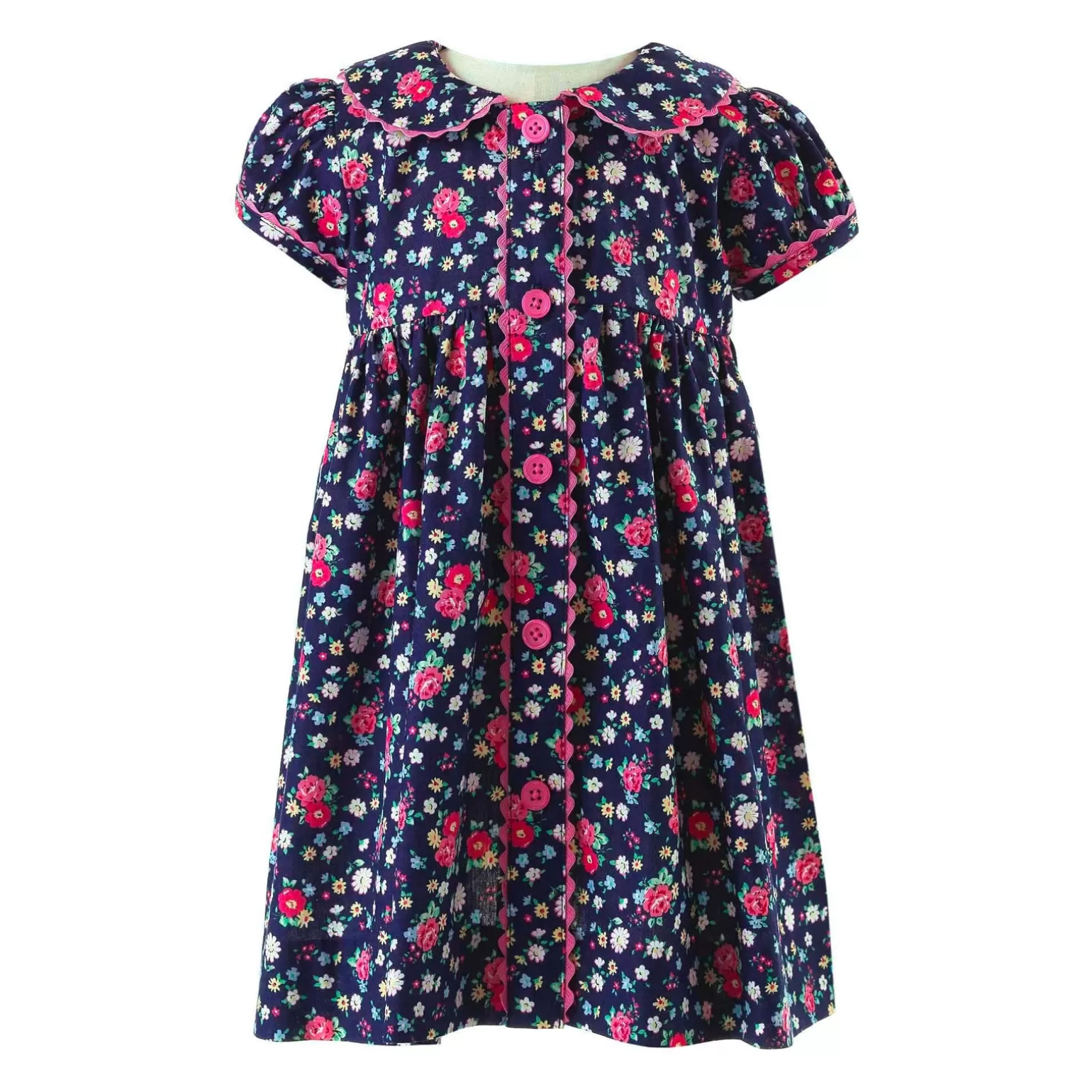 Rachel Riley Floral Button-Front Dress & Bloomers | Baby Girl Dresses