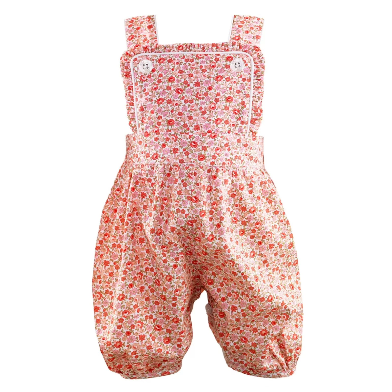 Rachel Riley Floral Frill Dungarees | Baby Girl Sets & Outfits