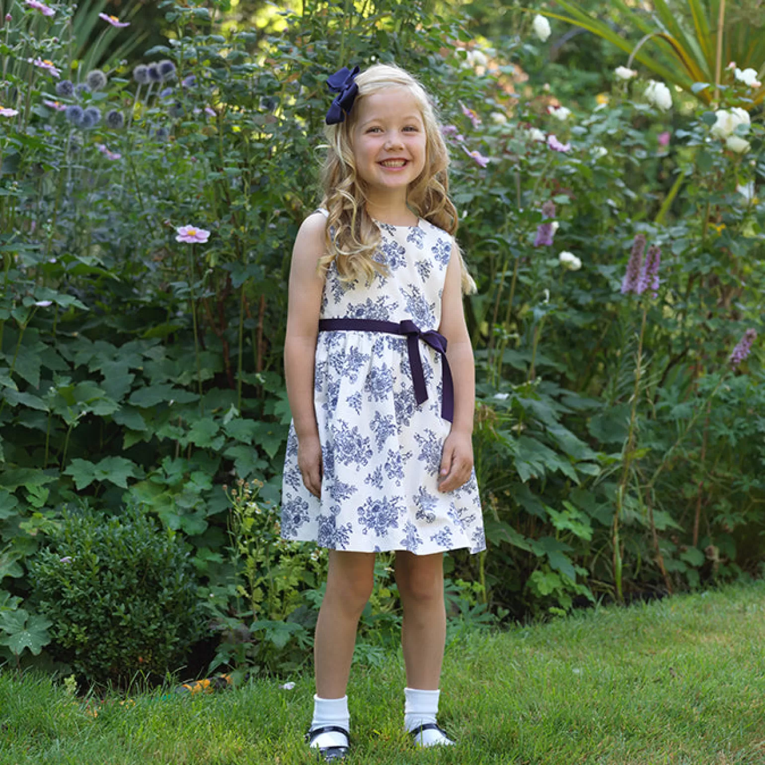 Rachel Riley Floral Toile Dress | Girl Dresses