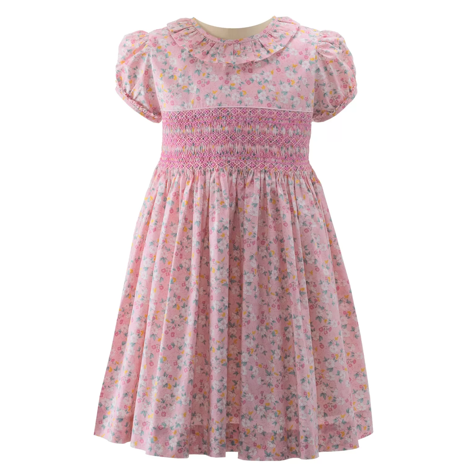 Rachel Riley Flowerette Smocked Dress | Girl Dresses