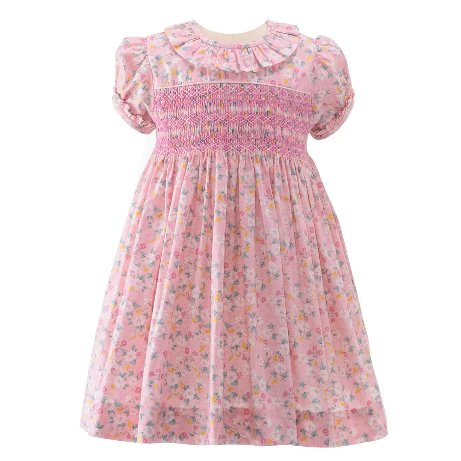 Rachel Riley Flowerette Smocked Dress & Bloomers | Baby Girl Dresses