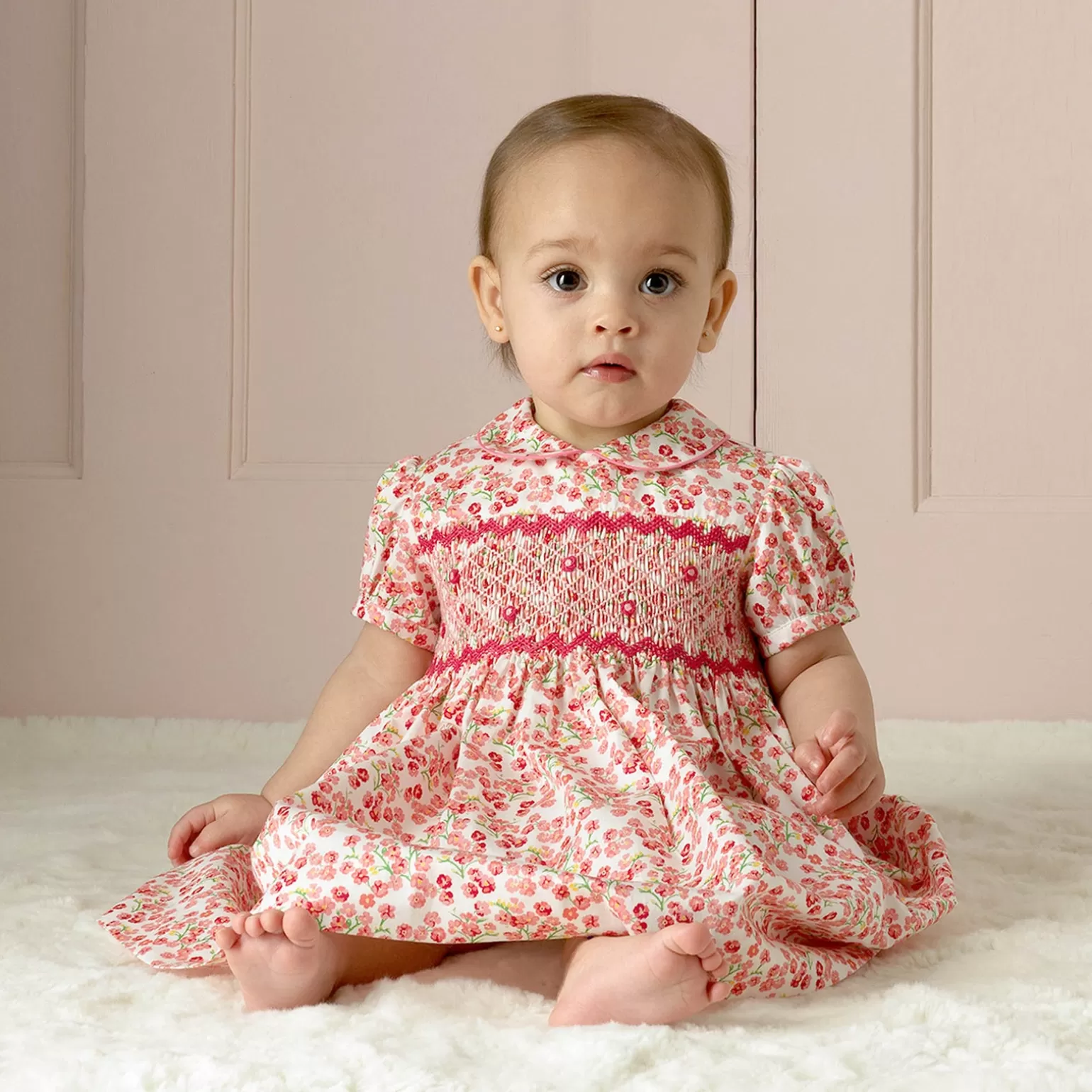 Rachel Riley Forget-Me Not Dress & Bloomers | Baby Girl Dresses