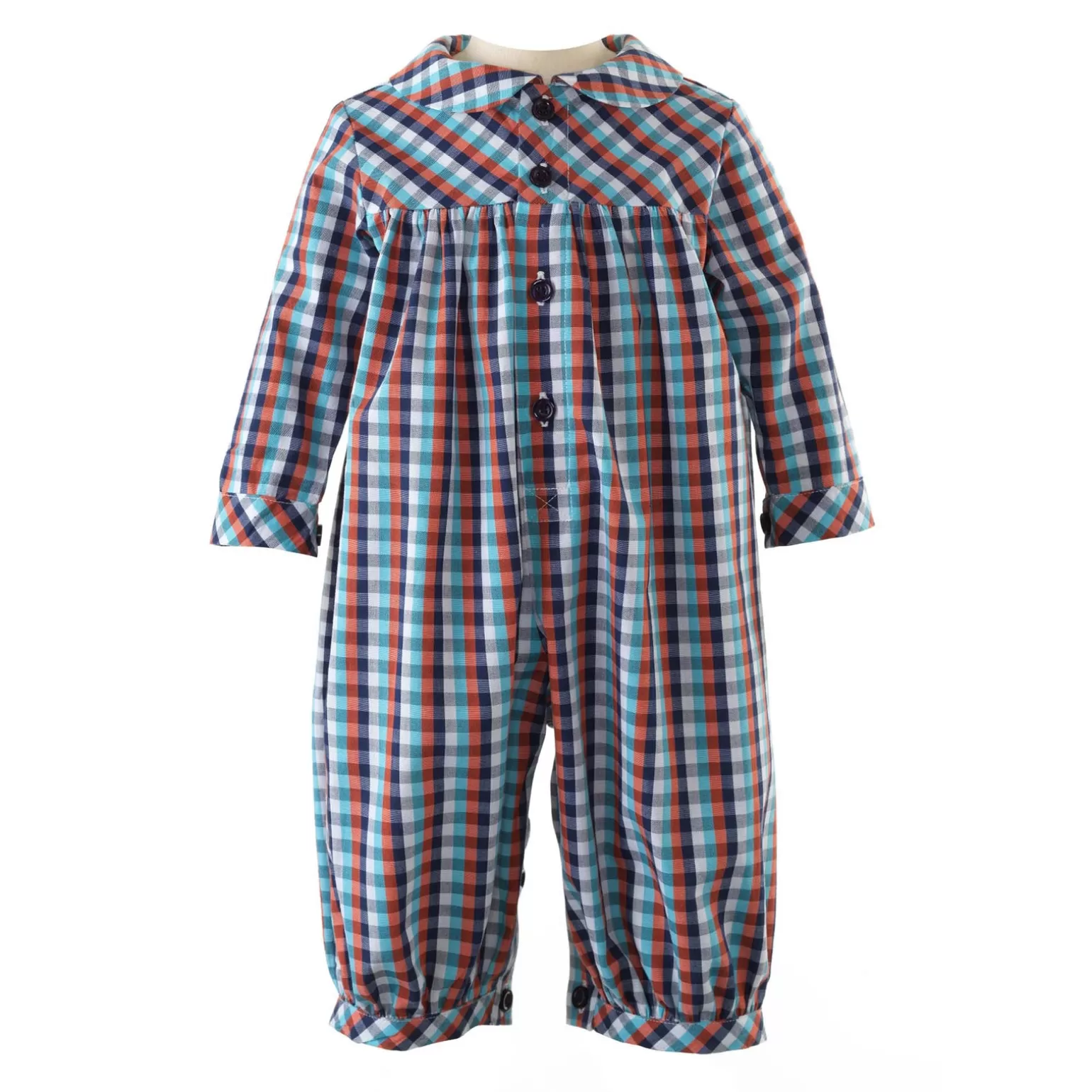 Rachel Riley Gingham Babysuit | Baby Boy Babygros & Babysuits