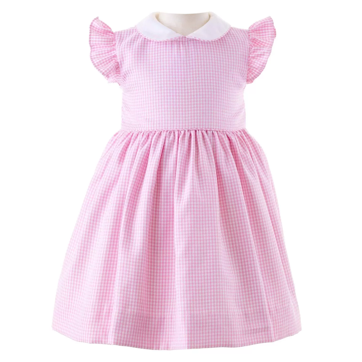 Rachel Riley Gingham Frill Sleeve Dress & Bloomers | Baby Girl Dresses