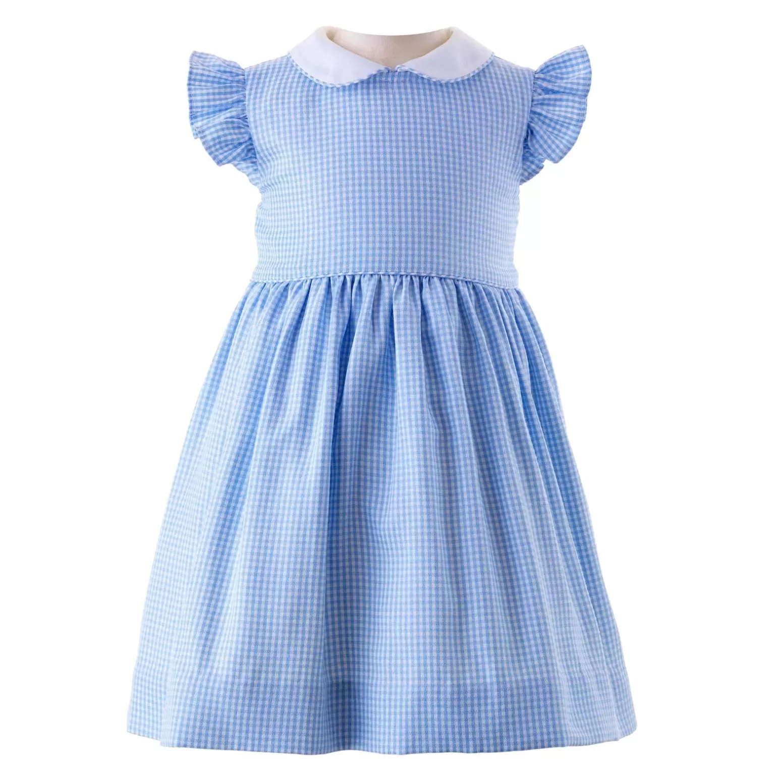 Rachel Riley Gingham Frill Sleeve Dress And Bloomers | Baby Girl Dresses