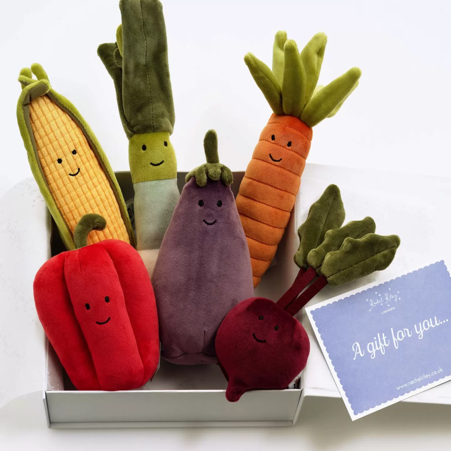 Rachel Riley Happy Veg Box Gift Set | Soft Toys