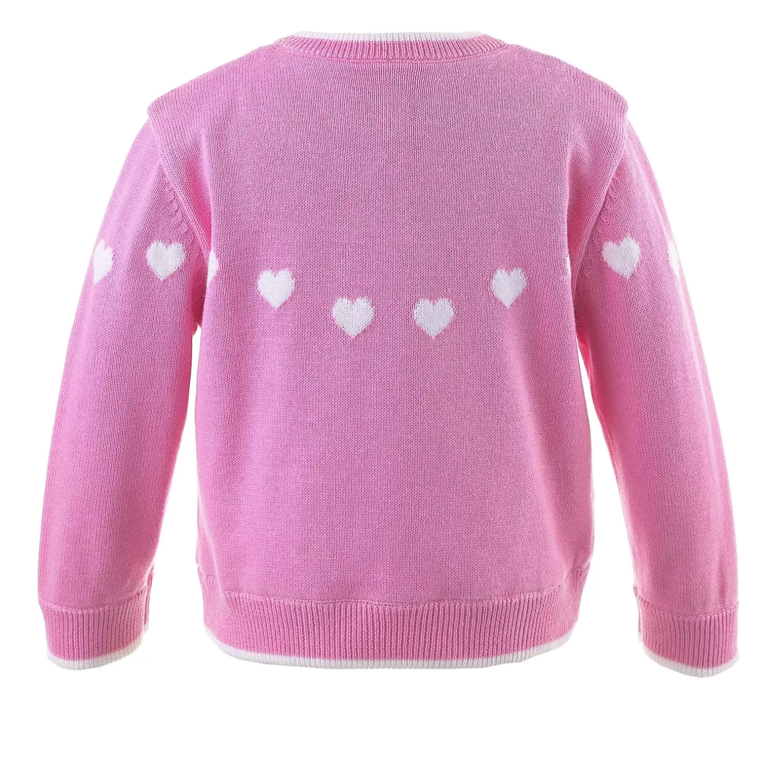 Rachel Riley Heart Intarsia Cardigan | Baby Girl Knitwear