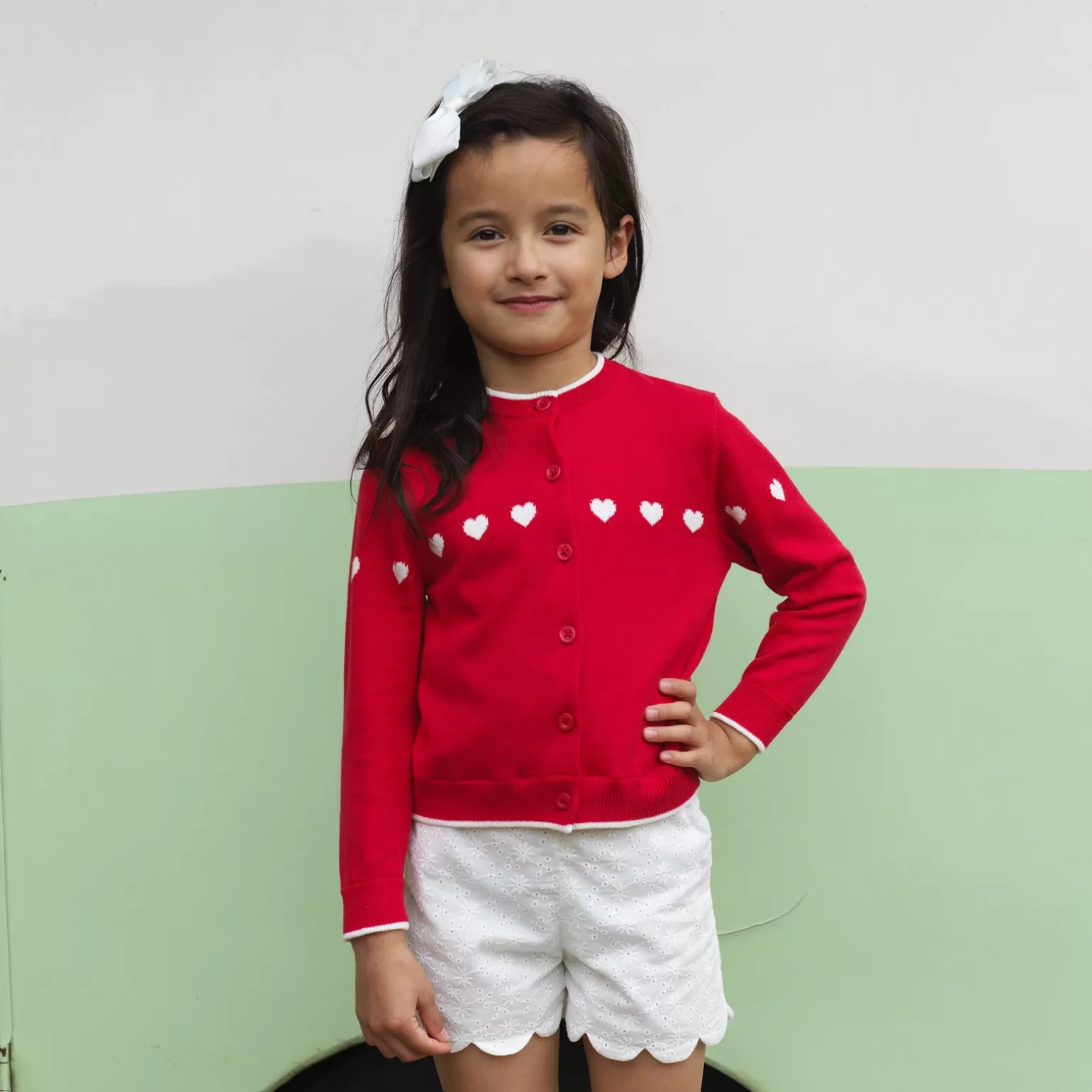 Rachel Riley Heart Intarsia Cardigan | Girl Knitwear, Jackets & Coats