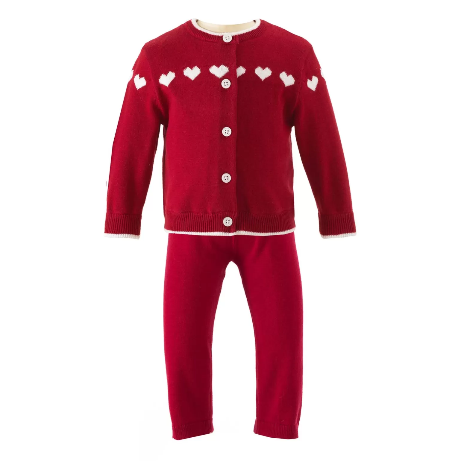 Rachel Riley Heart Knitted Set | Baby Girl Sets & Outfits