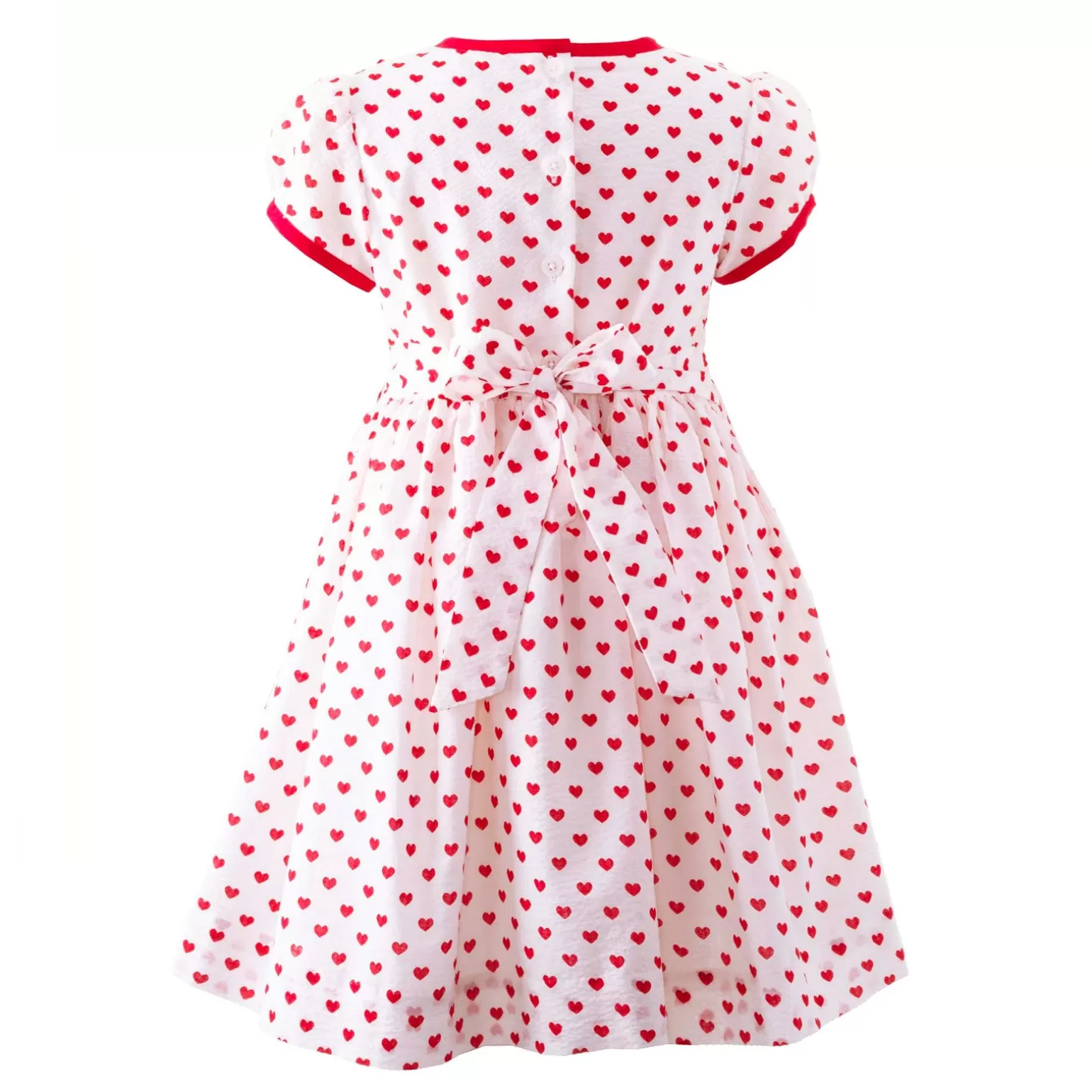 Rachel Riley Heart Scalloped Frill Dress | Girl Dresses