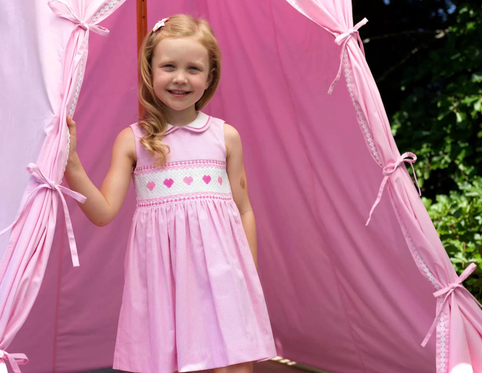 Rachel Riley Heart Smocked Dress | Girl Dresses