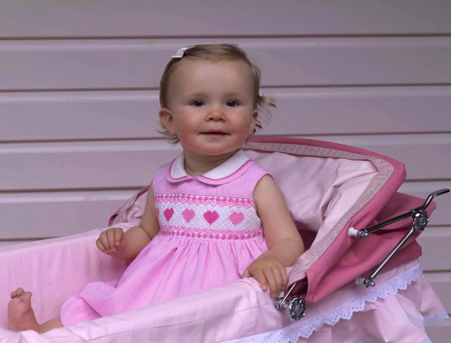 Rachel Riley Heart Smocked Dress & Bloomers | Baby Girl Dresses