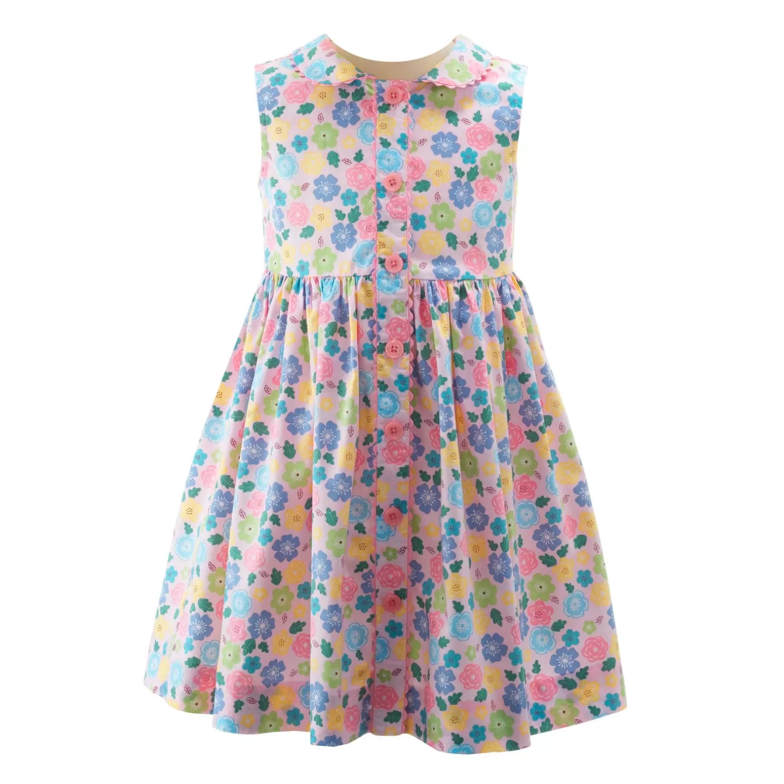Rachel Riley Hibiscus Button-Front Dress | Girl Dresses
