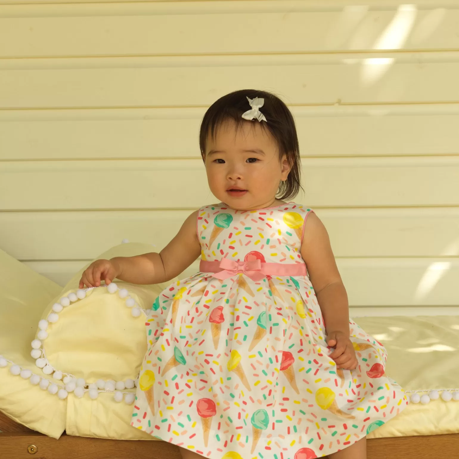 Rachel Riley Ice Cream Dress & Bloomers | Baby Girl Dresses