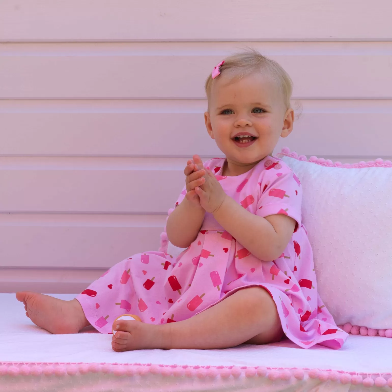 Rachel Riley Ice Lolly Jersey Dress | Baby Girl Dresses