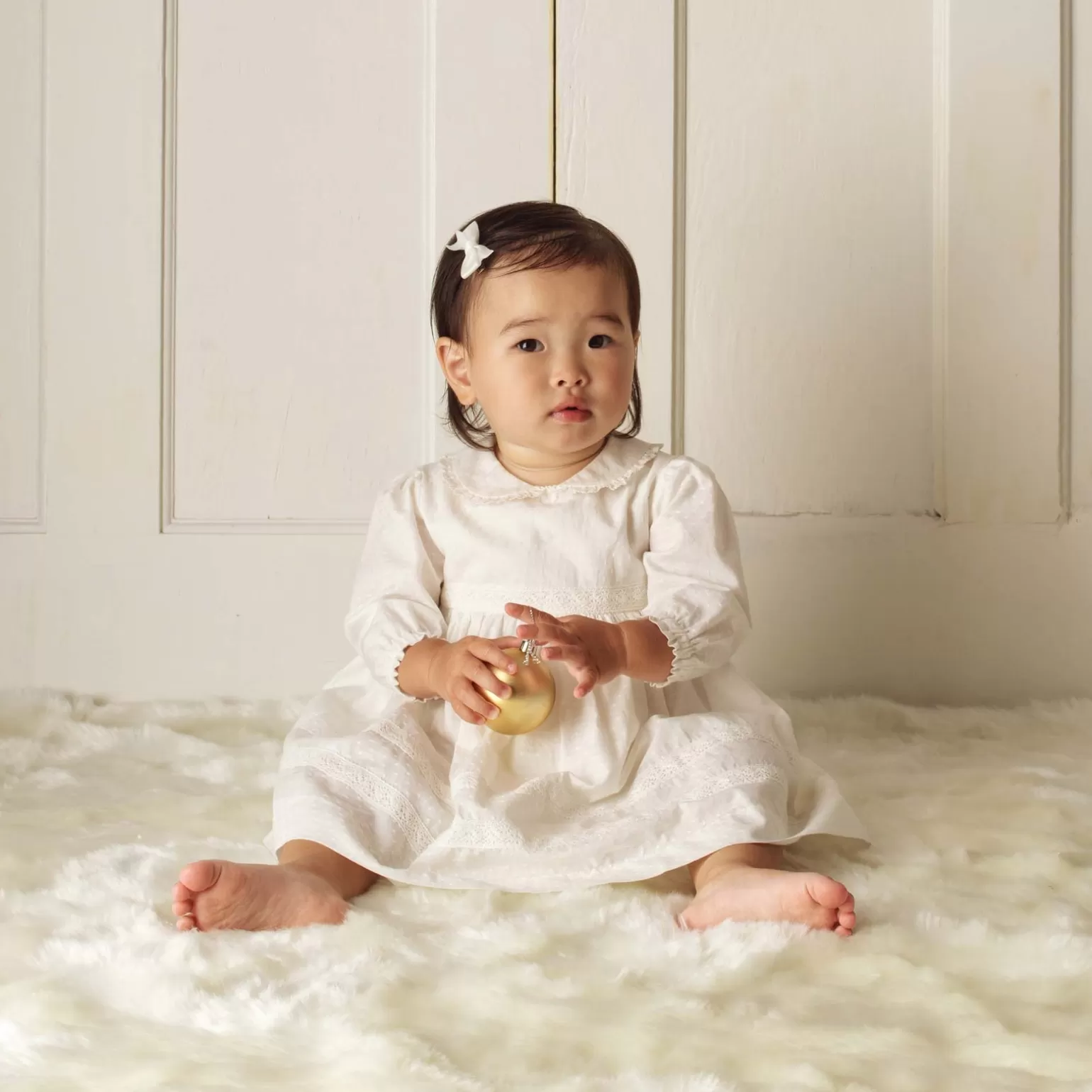 Rachel Riley Lace Trim Dress & Bloomers | Baby Girl Dresses