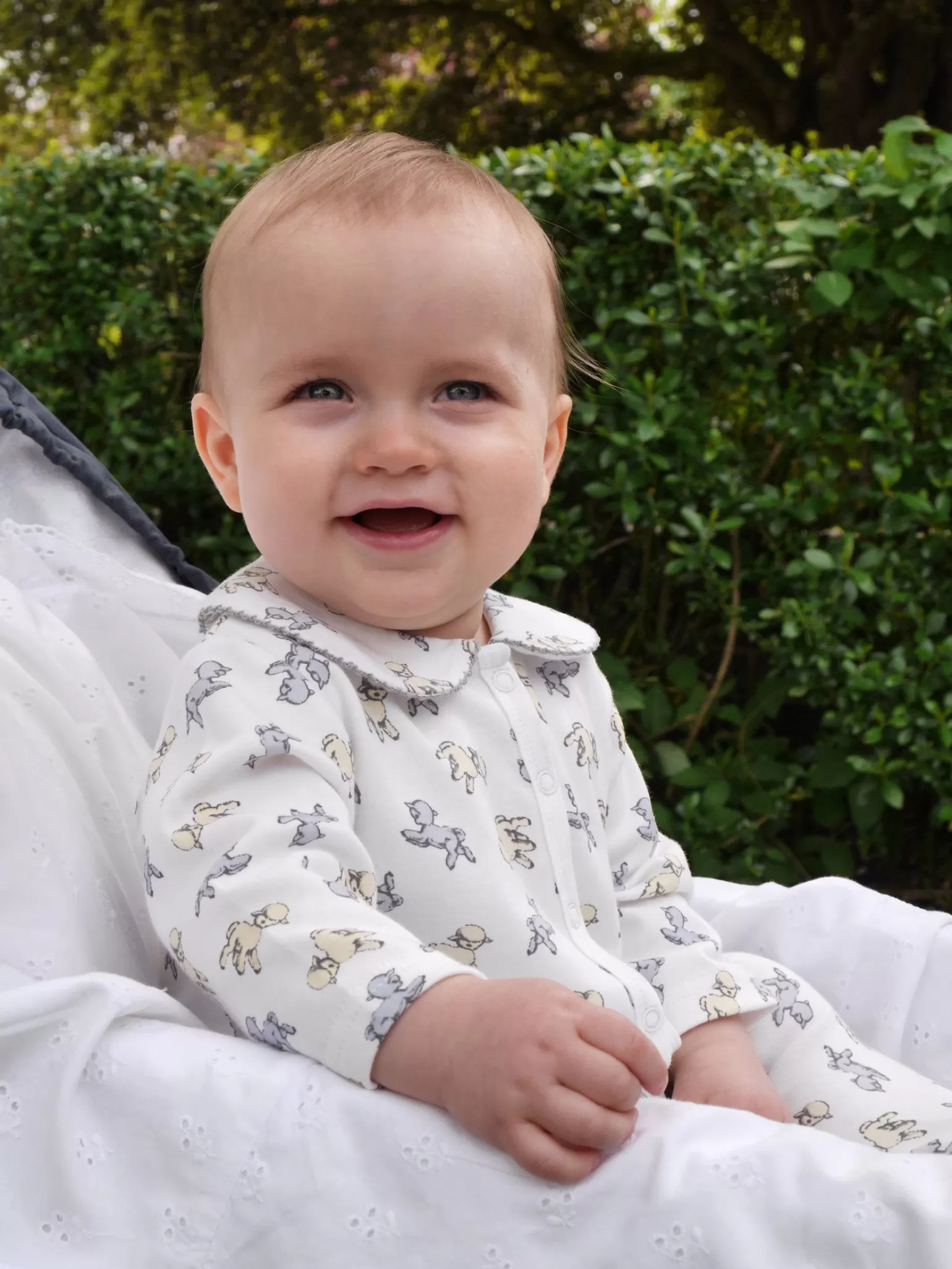 Rachel Riley Lamb Babygro | Baby Girl Babygros & Babysuits