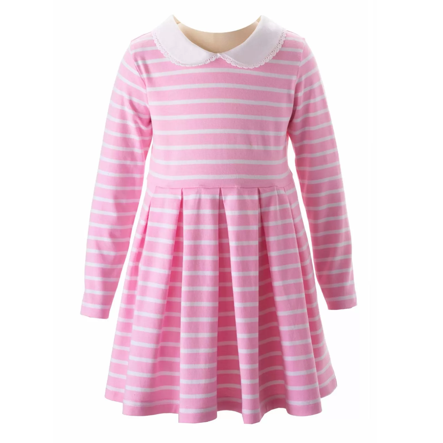Rachel Riley Long Sleeved Breton Striped Jersey Dress | Girl Dresses