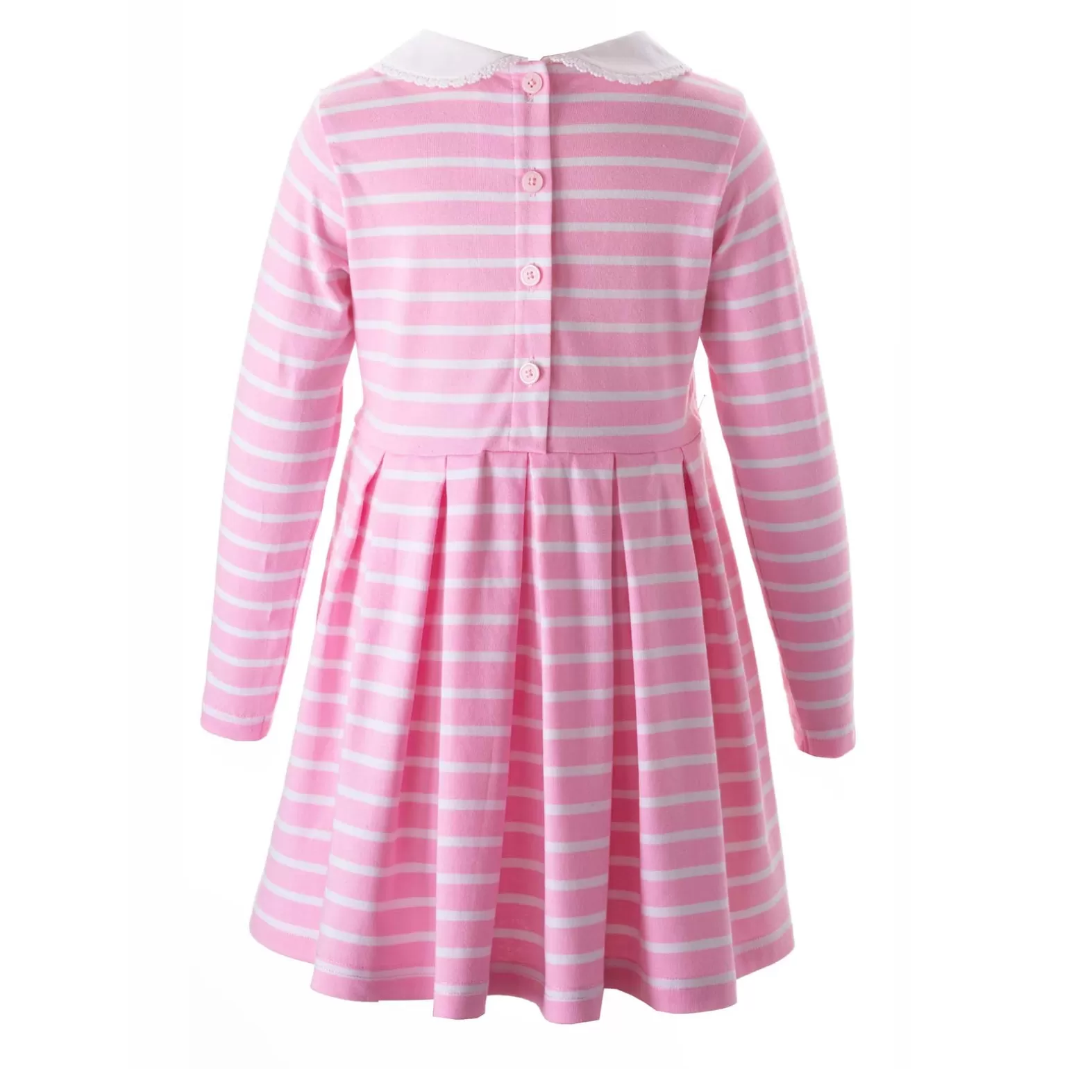 Rachel Riley Long Sleeved Breton Striped Jersey Dress | Girl Dresses
