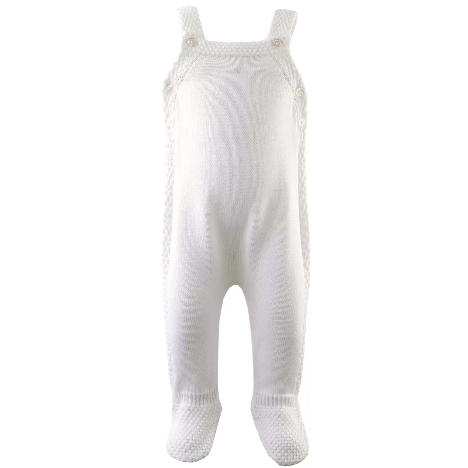 Rachel Riley Moss Stitch Strap Romper | Baby Girl Dungarees