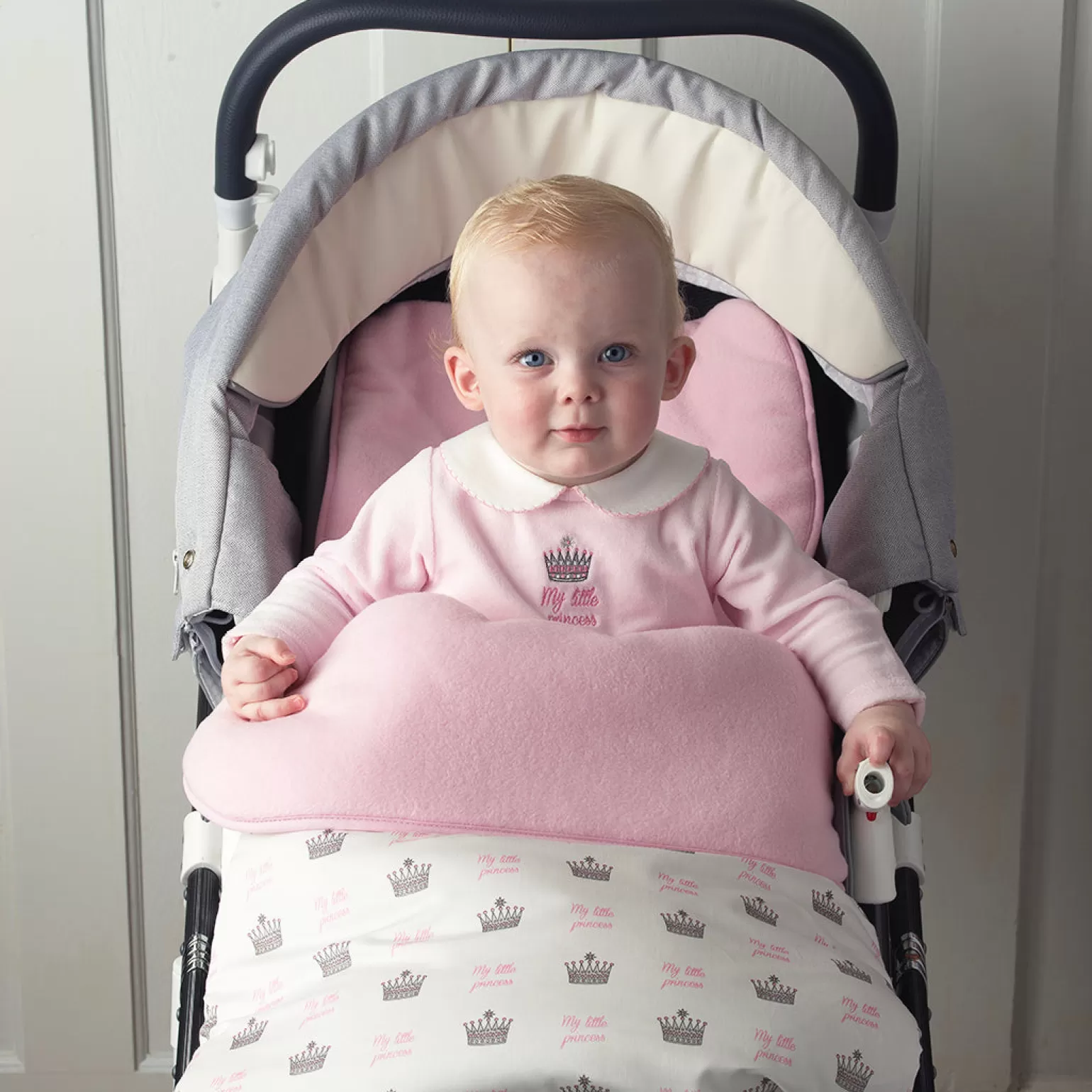 Rachel Riley My Little Princess Print Footmuff | Baby Girl Newborn