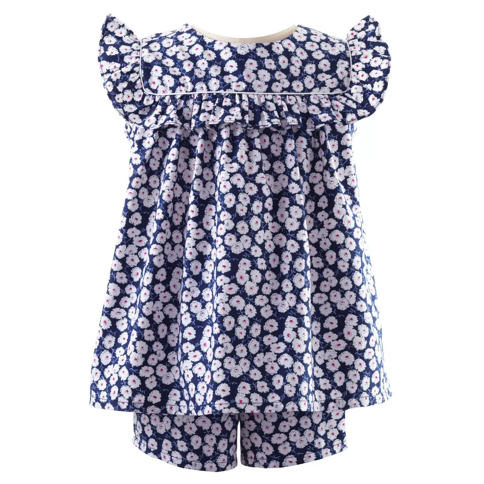 Rachel Riley Navy Daisy Top & Shorts Set | Girl Sets