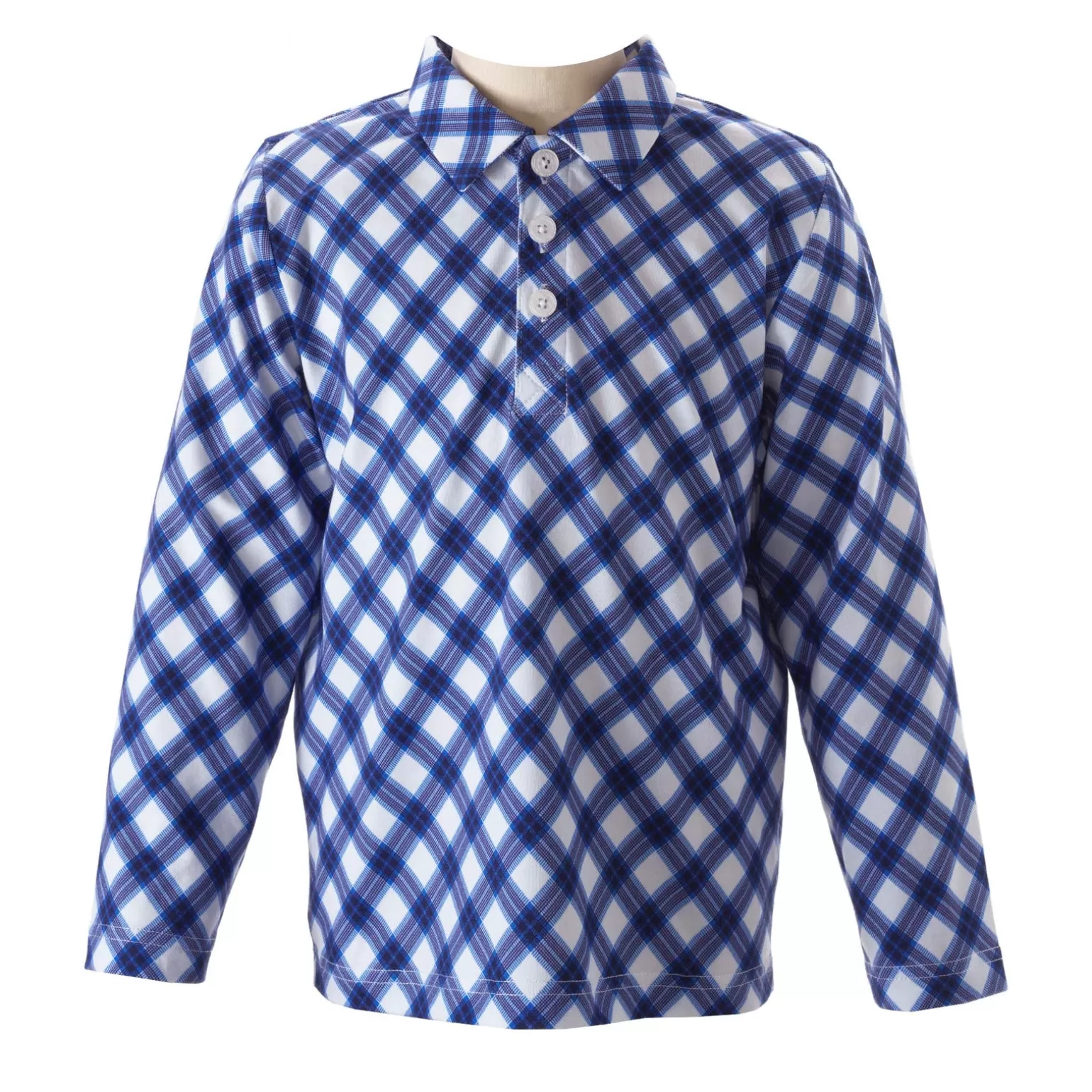 Rachel Riley Navy Tartan Polo Shirt | Boy Shirts & Tops