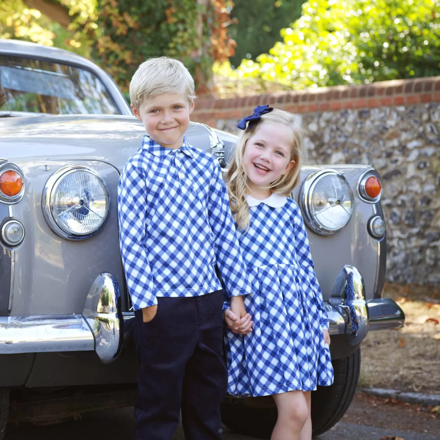 Rachel Riley Navy Tartan Polo Shirt | Boy Shirts & Tops