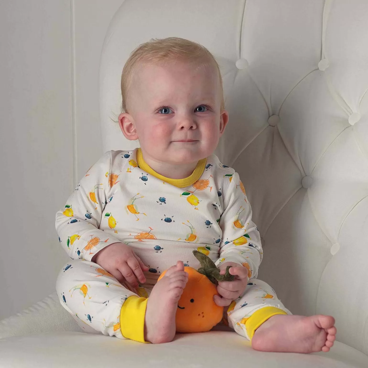 Rachel Riley Oranges & Lemons Pyjama Set | Baby Boy Pyjamas