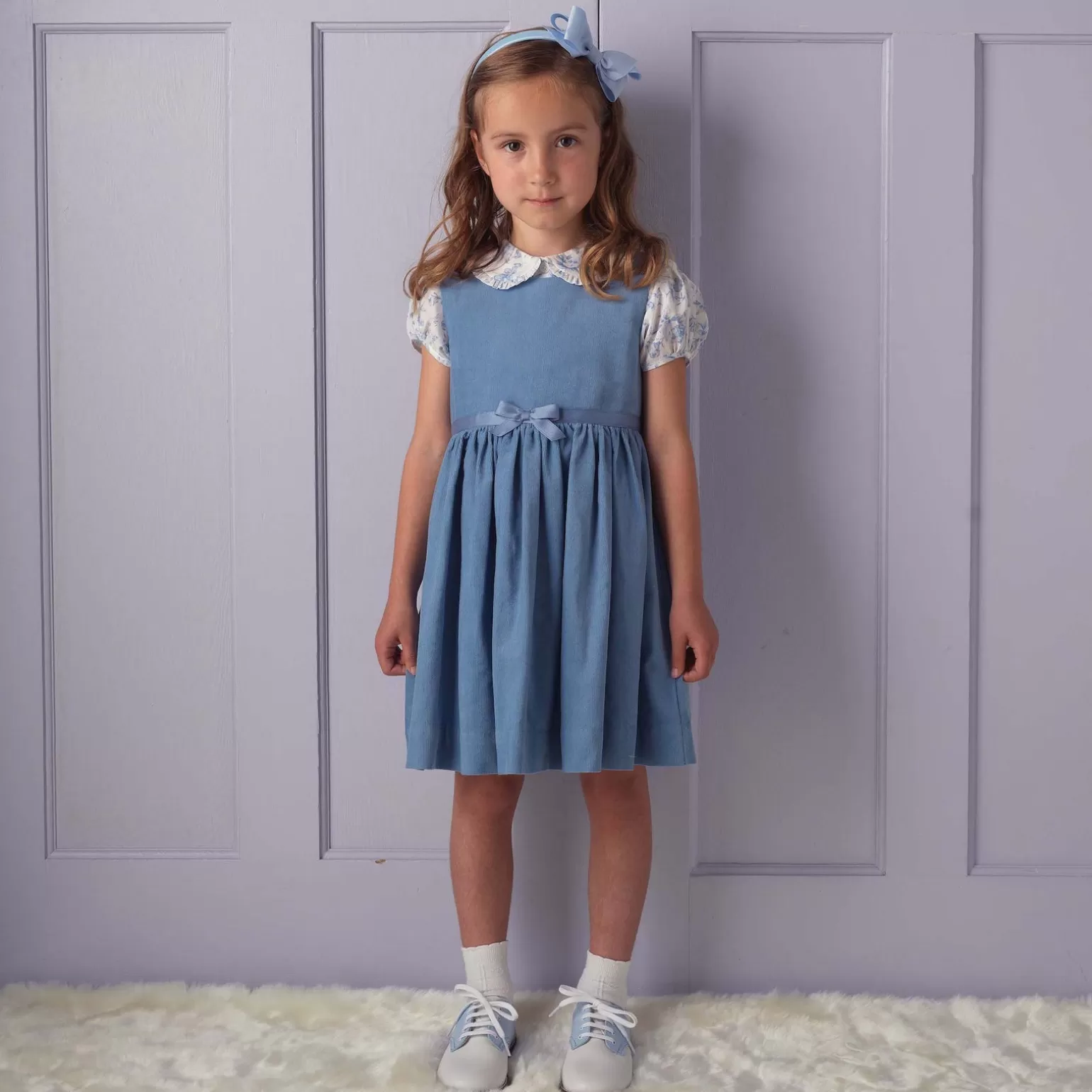 Rachel Riley Oxford Saddle Shoes - White/Blue | Girl Shoe
