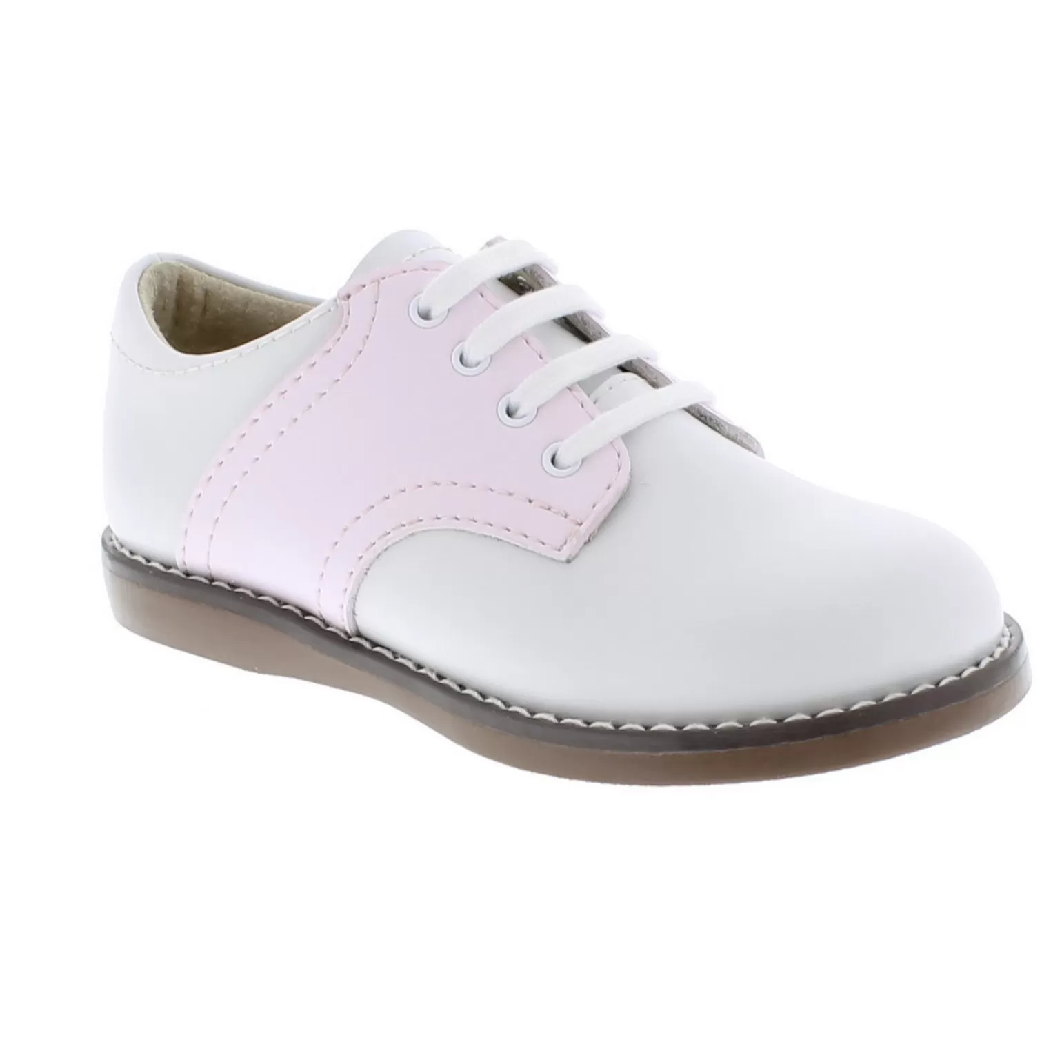 Rachel Riley Oxford Saddle Shoes - White/Pink | Girl Shoe