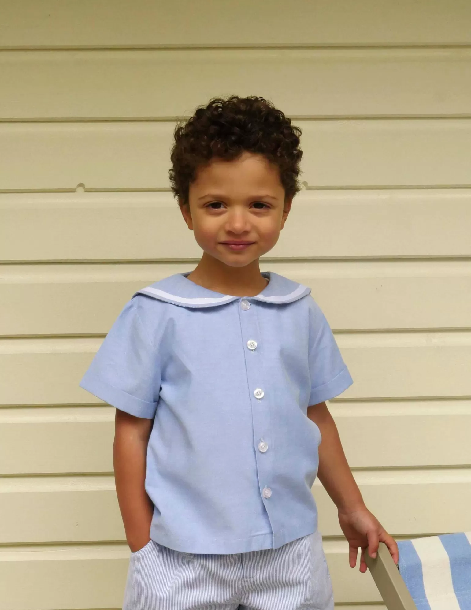 Rachel Riley Oxford Sailor Shirt | Boy Shirts & Tops