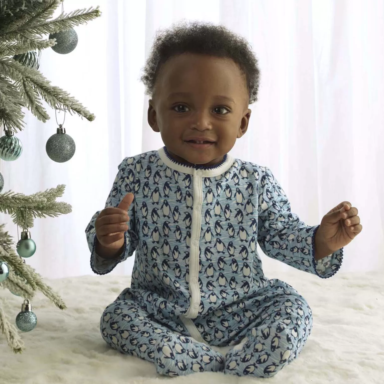 Rachel Riley Penguin Babygro | Baby Boy Newborn