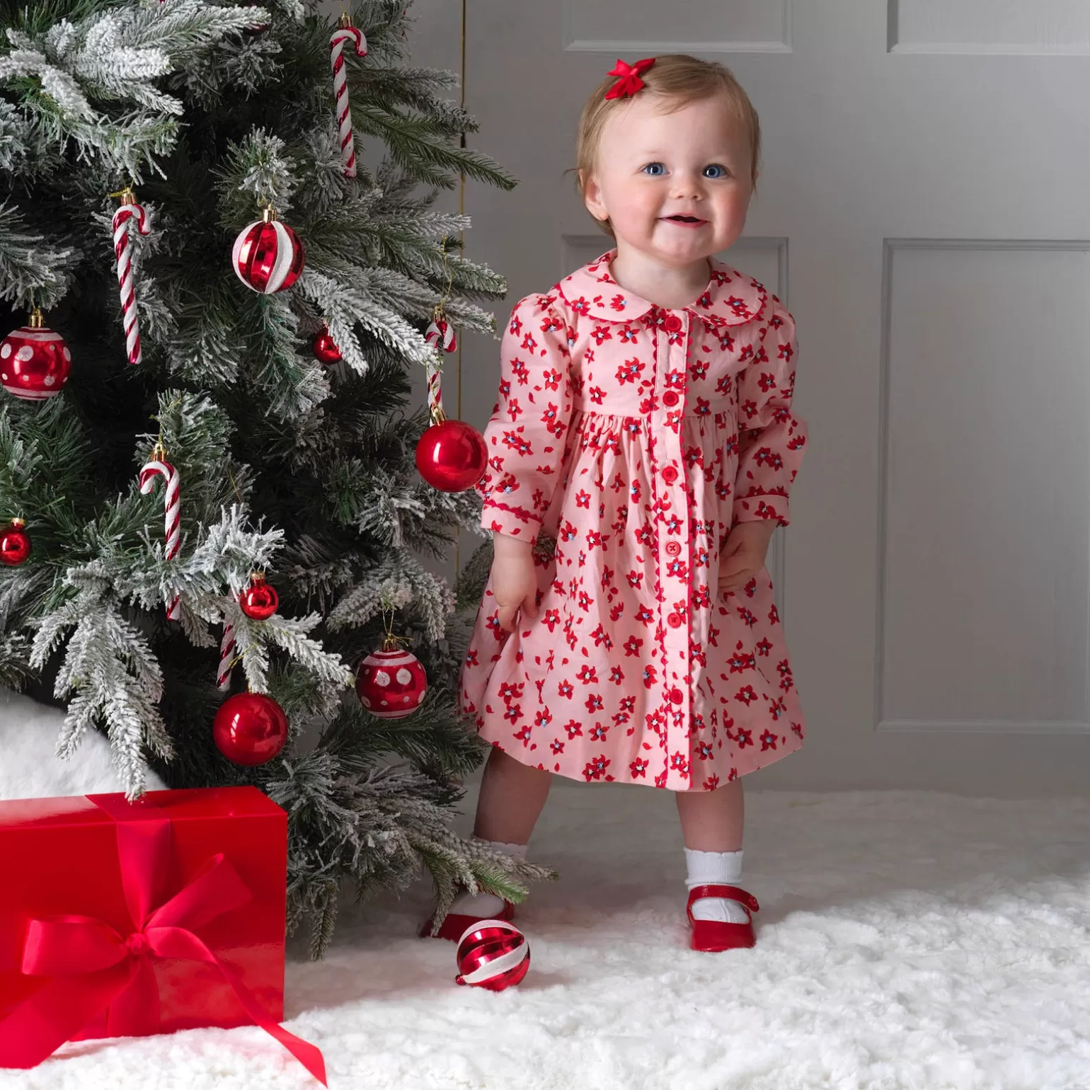 Rachel Riley Petal Button-Front Dress & Bloomers | Baby Girl Dresses