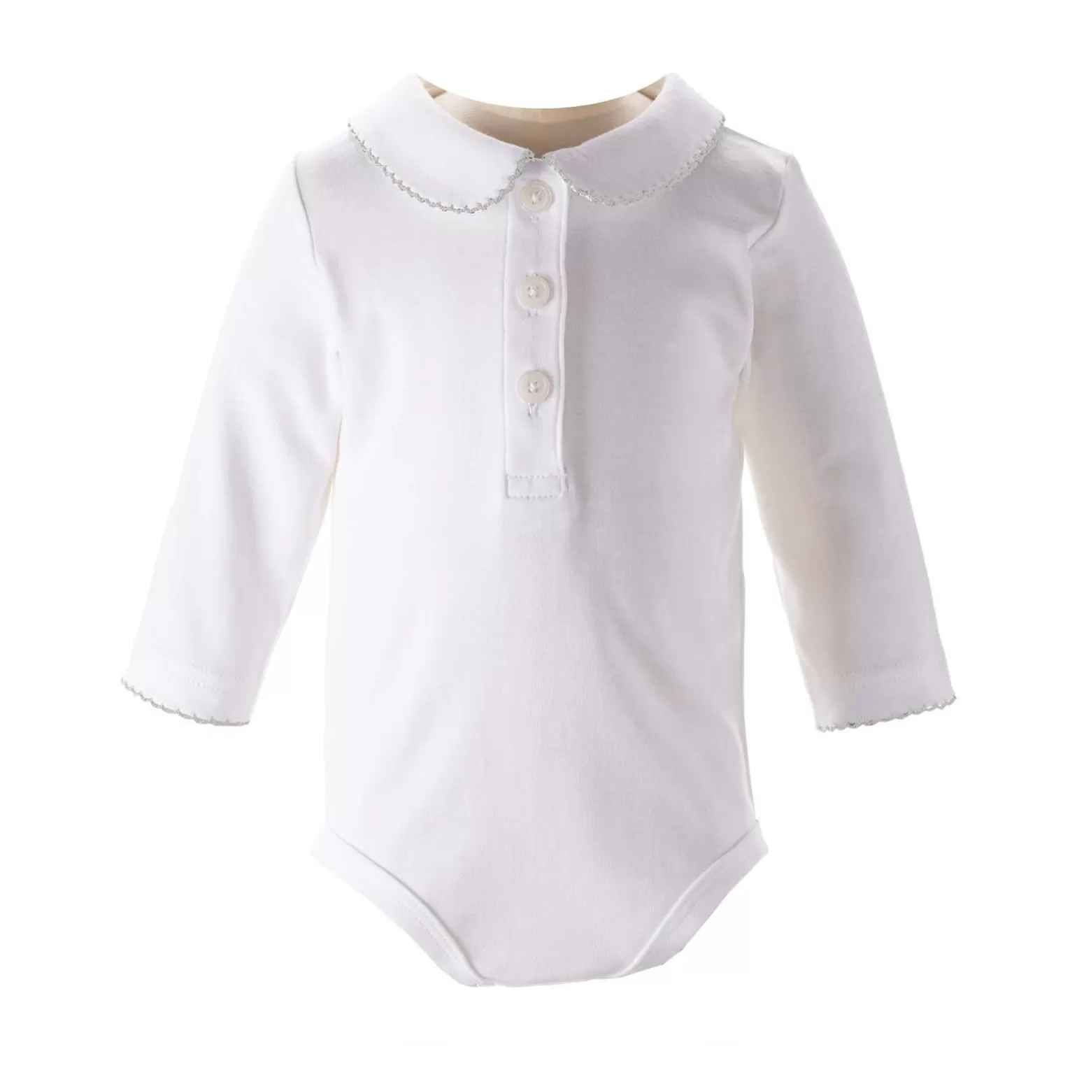 Rachel Riley Picot Trim Bodysuit | Baby Boy Babygros & Babysuits