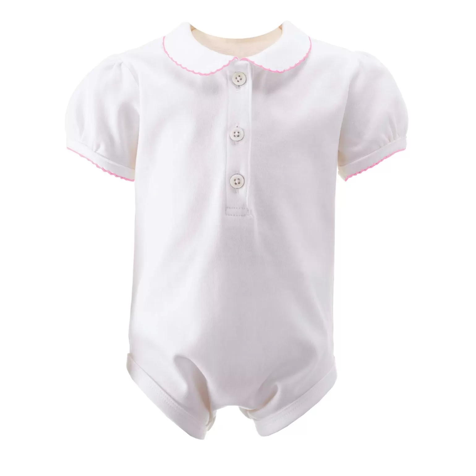 Rachel Riley Picot Trim Bodysuit | Baby Girl Babygros & Babysuits