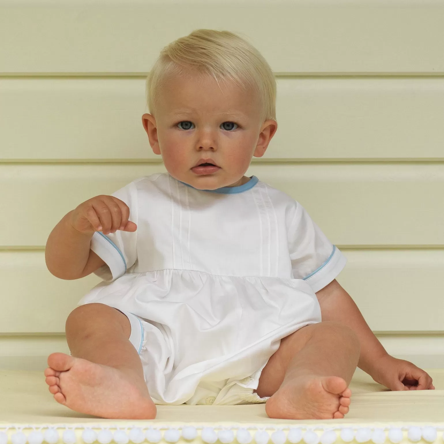 Rachel Riley Pin Tuck Babysuit | Baby Girl Babygros & Babysuits