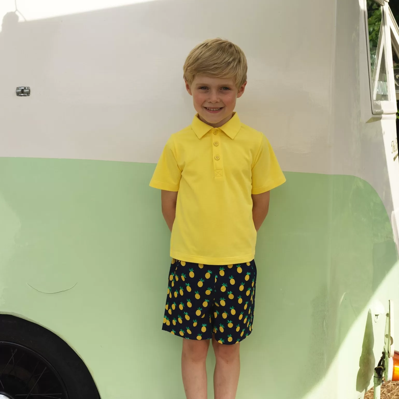 Rachel Riley Pineapple Shorts | Boy Bottoms