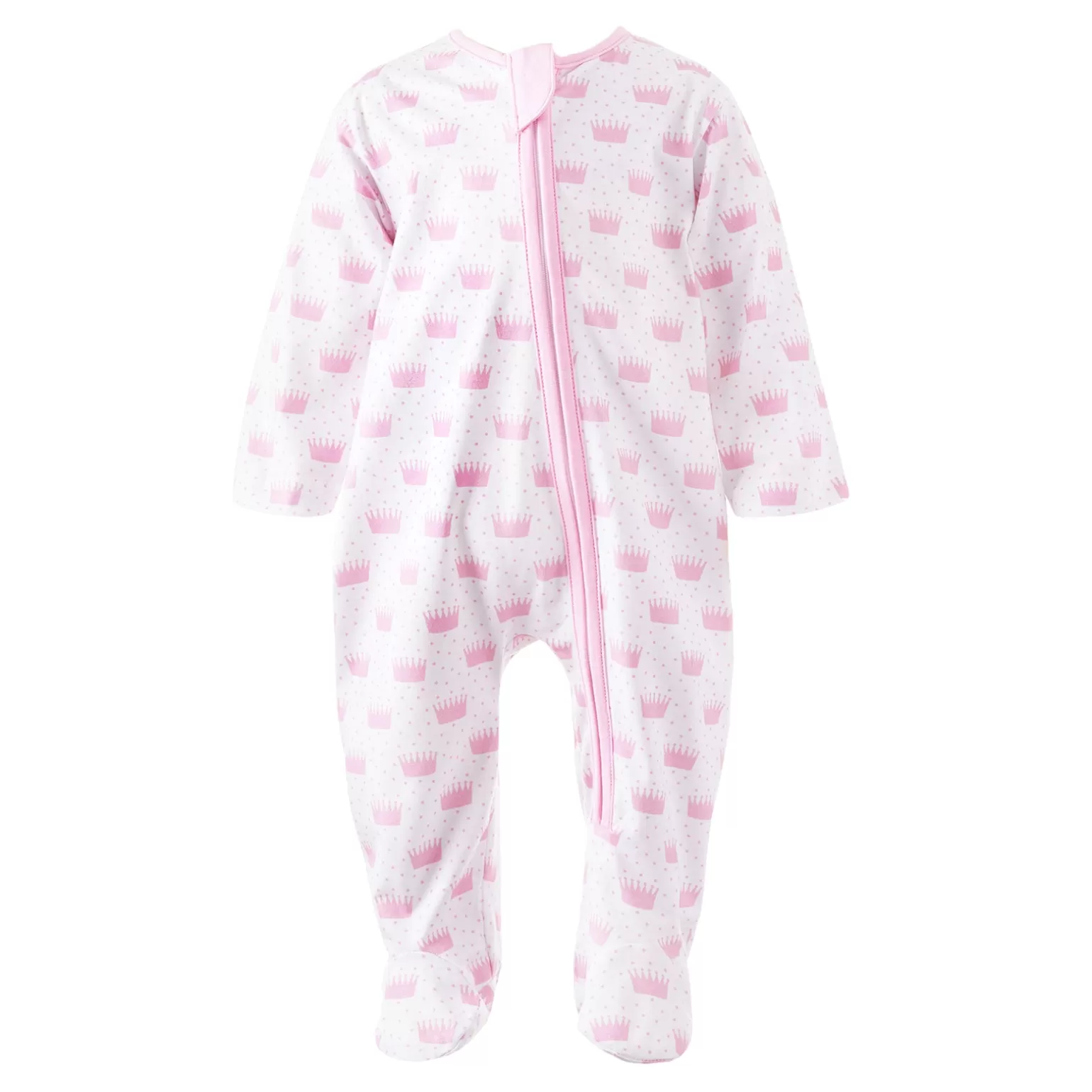 Rachel Riley Pink Polka Dot Crown Babygro | Baby Girl Babygros & Babysuits