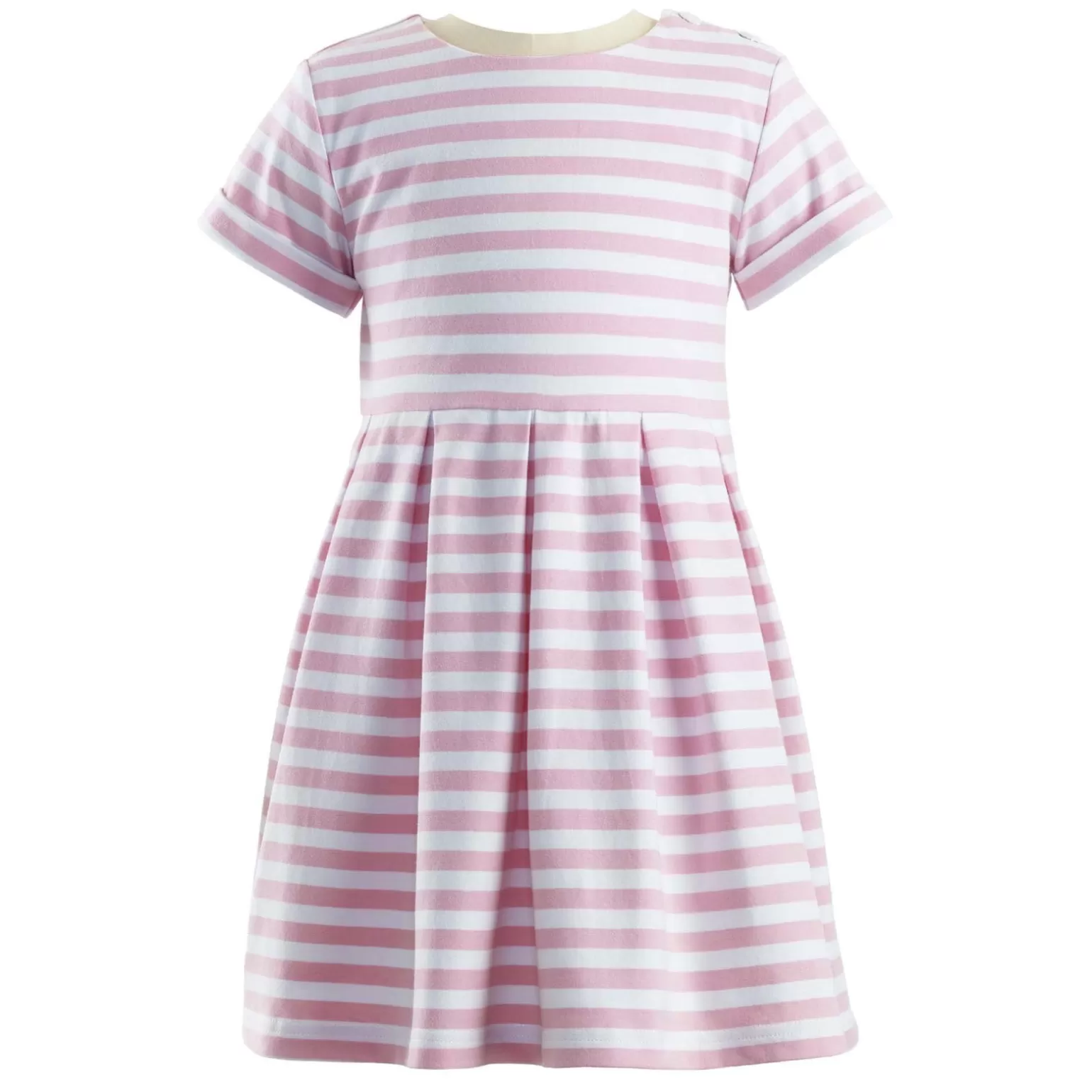Rachel Riley Pink Striped Jersey Dress | Girl Dresses