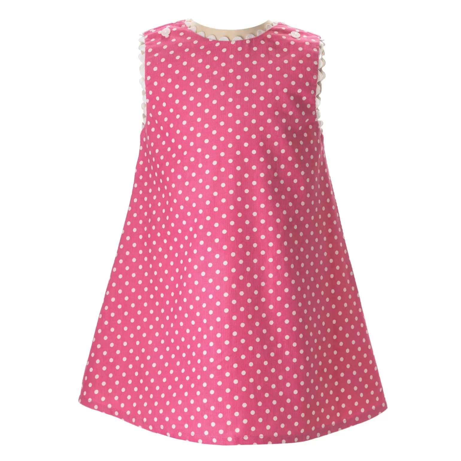 Rachel Riley Polka Dot Babycord Pinafore | Girl Dresses