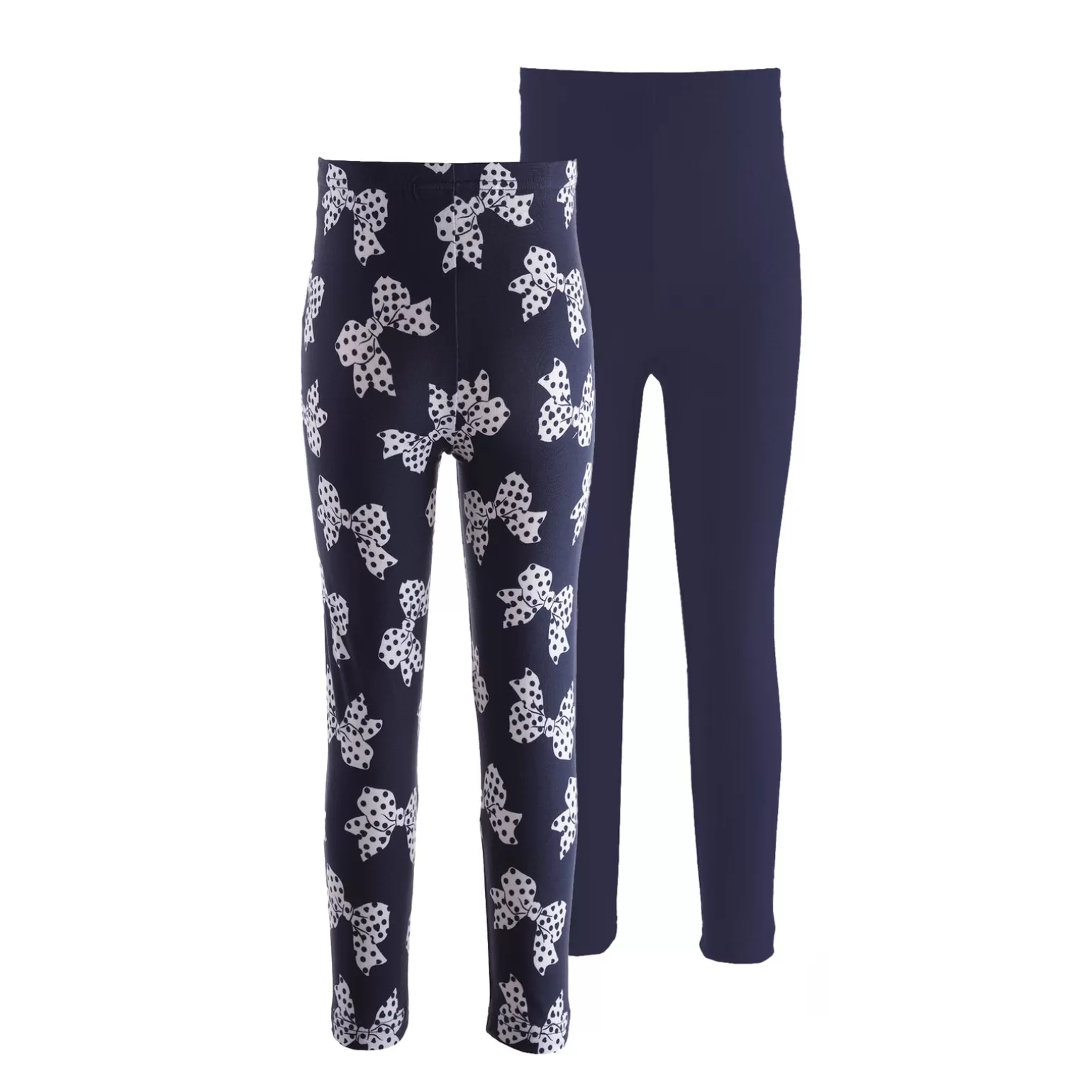 Rachel Riley Polka Dot Bow 2-Pack Leggings | Girl Bottoms