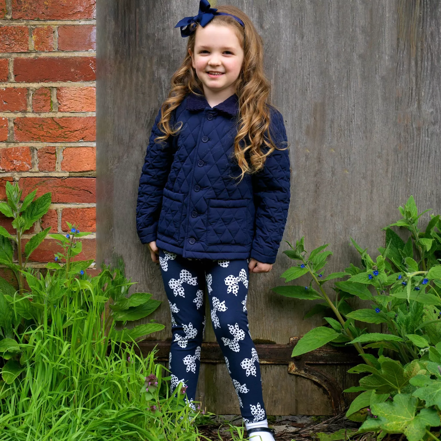 Rachel Riley Polka Dot Bow 2-Pack Leggings | Girl Bottoms