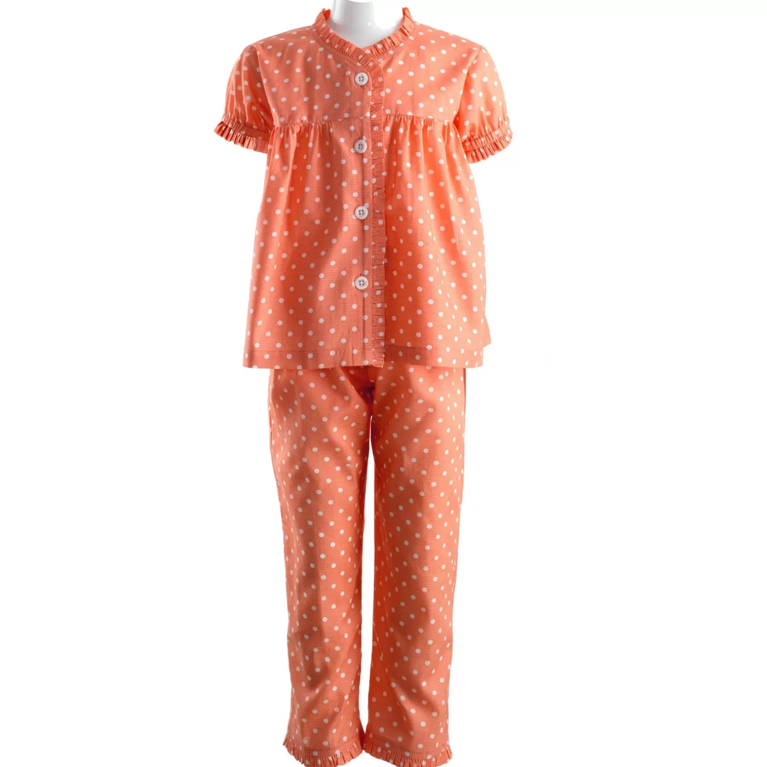 Rachel Riley Polka Dot Frill Pyjamas | Girl Pyjamas & Nightdresses