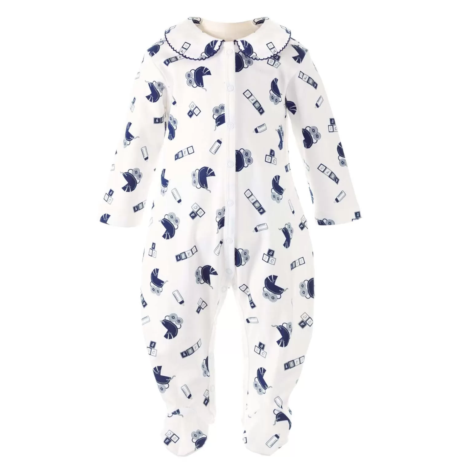 Rachel Riley Pram Print Babygro | Baby Girl Babygros & Babysuits