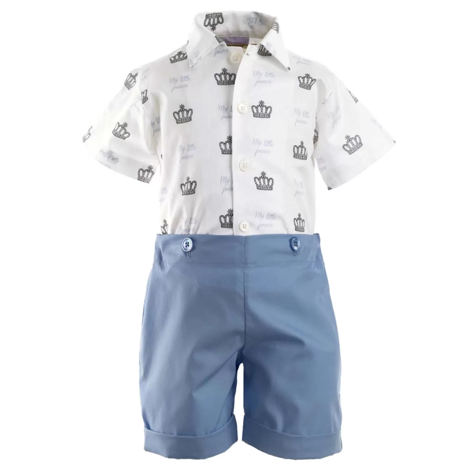 Rachel Riley Prince Shirt And Short Set | Baby Boy Sets & Outfits